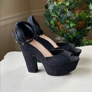 Candies Women's Peep-Toe Platform Heels